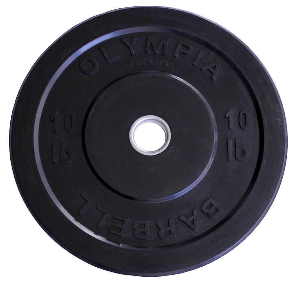 Ader Olympic Black Bumper Plates Set 4 Pair 230Lbs