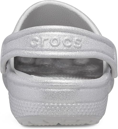 ●3-DEEP Crocs Unisex-Child Classic Glitter Clog, Quartz Glitter, 5 Toddler