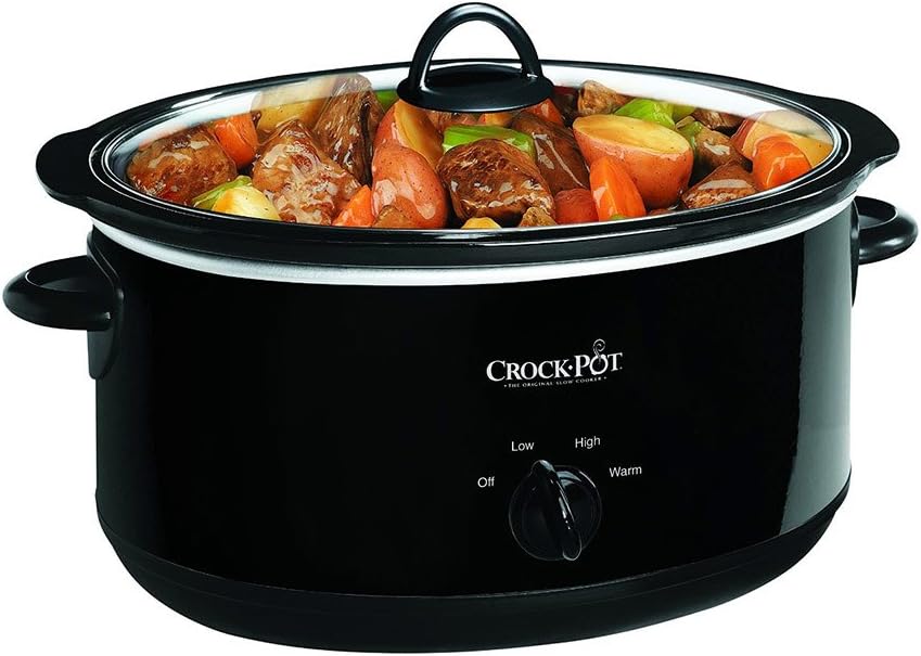 Crockpot Manual 8-Quart Slow Cooker Black 8Qt Black