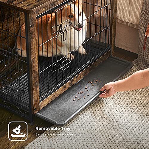 FEANDREA Dog Crate Furniture, Side End Table, Modern Kennel for Dogs Indoor up to 45 lb, Heavy-Duty Dog Cage with Multi… - Image 4