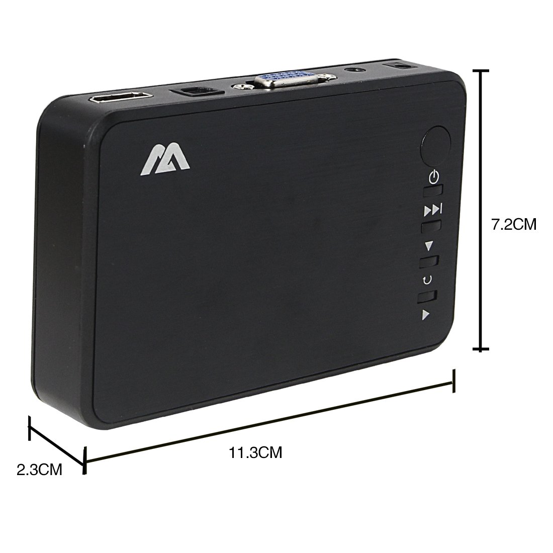 Pathson HD Lecteur Multimédia Media Player boîtier Multifonctions SD USB 2.0- avec 1080P(1920×1080) HDMI Optical Stereo L/R Sortie Audio, télécommande IR