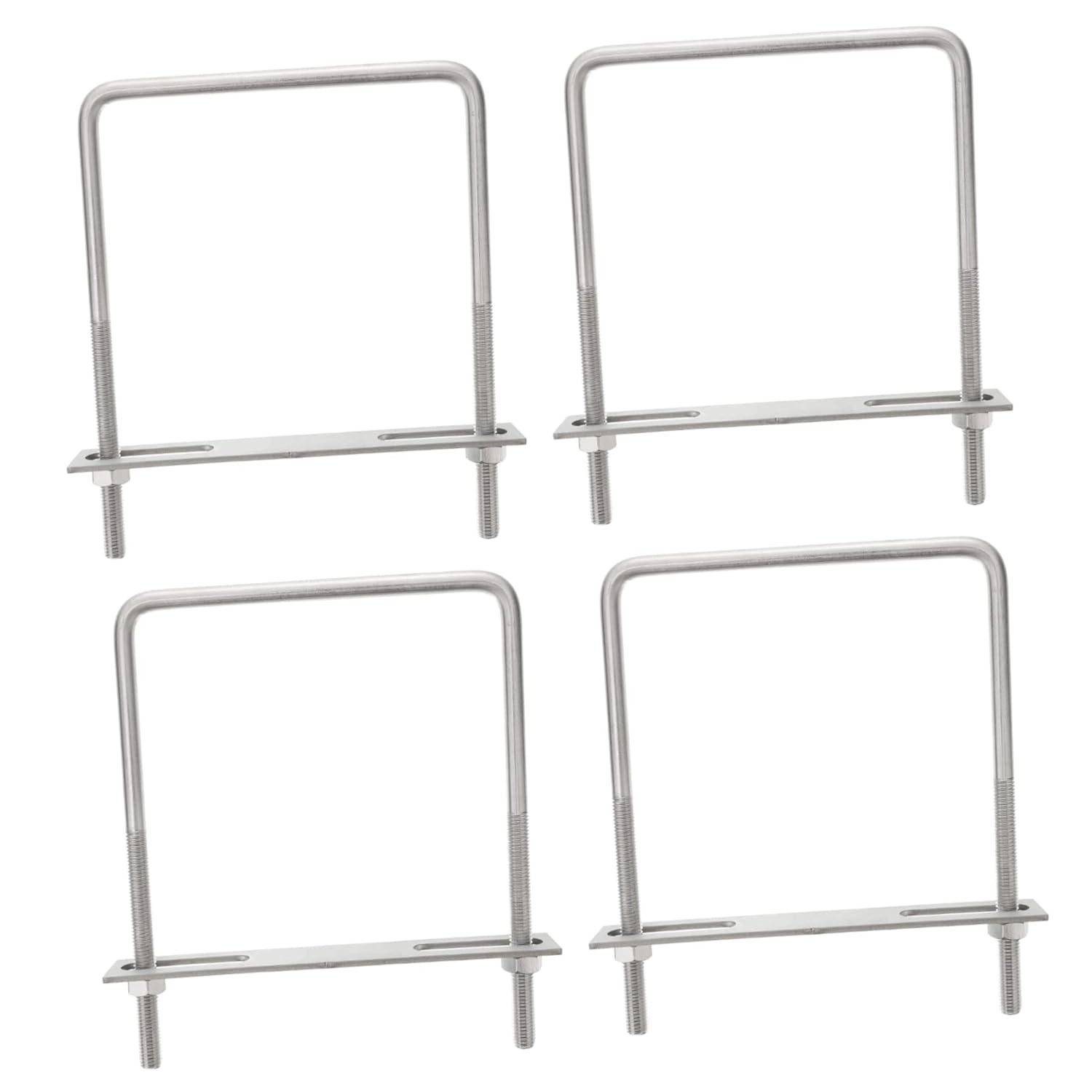 4pcs Stainless Steel Square u Bolt Kit for Boat Trailer Right Angle Fasteners with Washers and Nuts for Automotive and Industrial Use