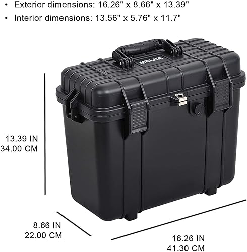 Miniatura 5 de MEIJIA Funda rígida impermeable para cámara para todo tipo de clima con espuma de ajuste personalizado incluida, elegante negro, apto para drones,