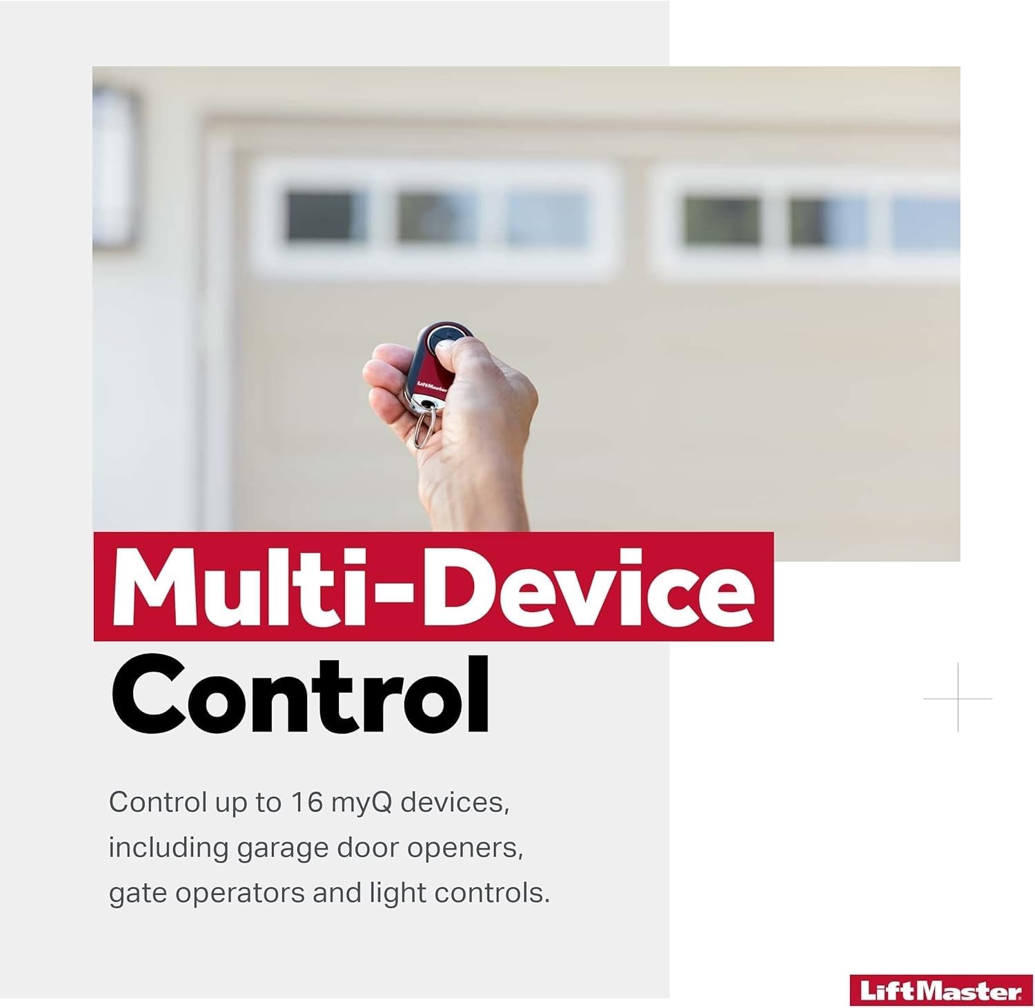 LiftMaster 380UT 2-Button Universal Remote Control Garage Door Opener - Universal Compatibility only with brands LiftMaster, Chamberlain, Craftsman, Genie, Linear, Stanley, and Wayne-Dalton