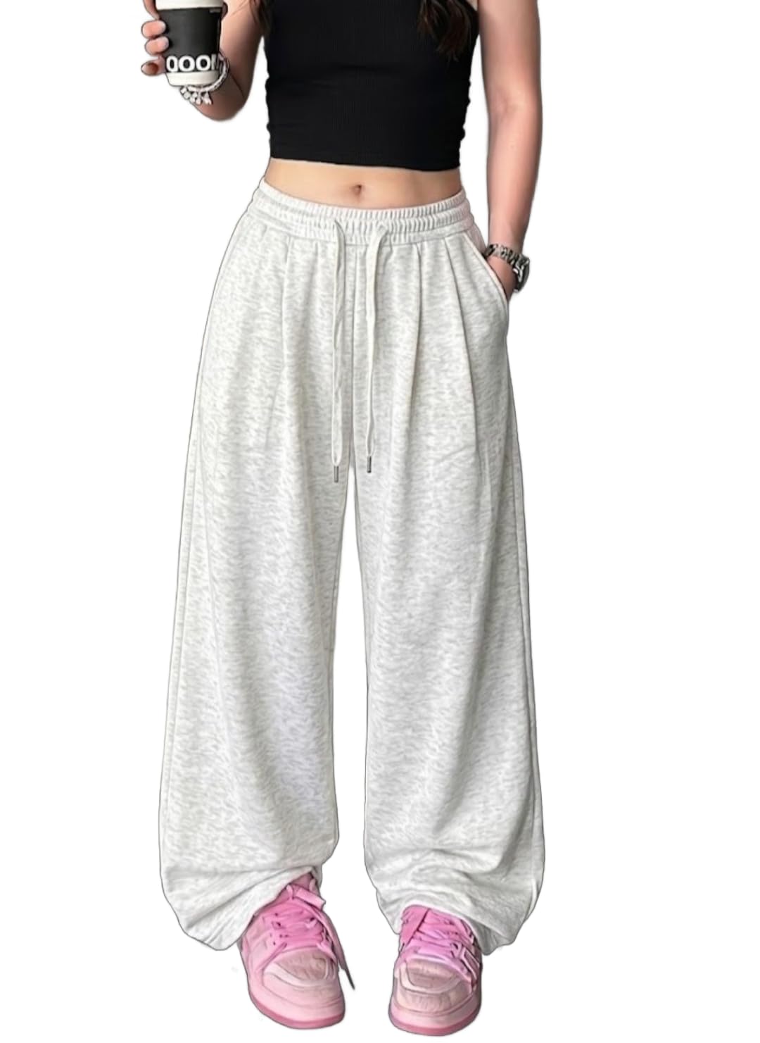 dockstreet Track Pant for Women || Baggy Fit || Track Pants || Full Elastic Jogger Track Pant ||-picture-34