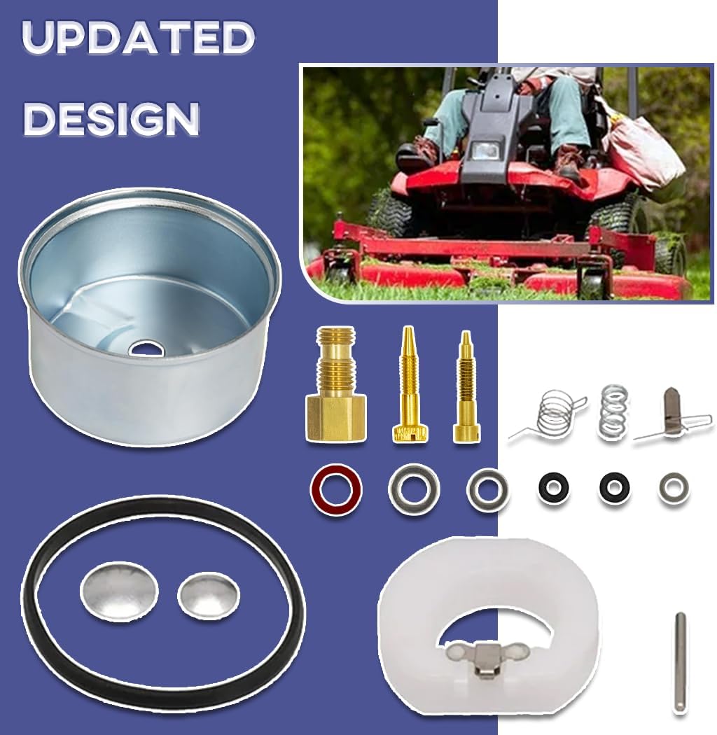 632347 Carburetor Rebuild Kit for Tecumseh Coleman Generator Snowblower 6HP 8HP 10HP HM70 HM80 HM90 HM100 HSMK80 Engine Snow Blower/Lawn Mower Parts 631951 632019A 631700 Carb&Float Bowl Kit
