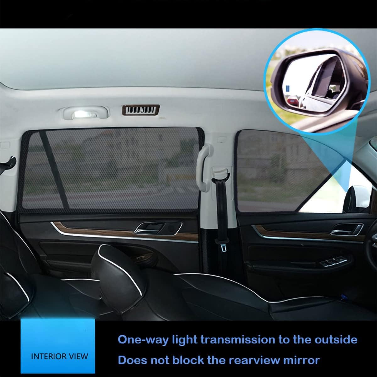 Auto zijruit zonneschermen voor TOYOTA Highlander 2021-2024, magnetische auto zonnescherm schild UV-zonwering schaduw autoruit vizier, B-2pcs-rear