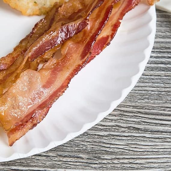 Perfect Stix Paper Plate 9-300 Paper Plates White with Bonus Gift Of 36 Count Disposable Wooden Cutlery, 9" Plates (Pack of 300)