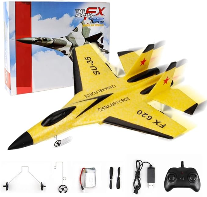 2023 New FX620 RC Airplane, 2 Channel Remote Control Helicopter, SU35 RC Glider EPP