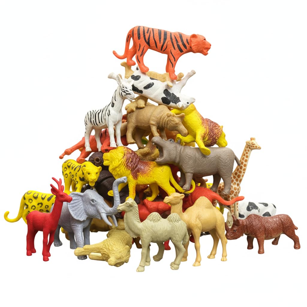 ZESTHOME Jungle Animal Toys for Kids 3+ | 12PCS Forest Farm Forest Animal Action Figure Toy for Boys & Girls Birthday Gift for Children Wild Zoo Animal Set for Boys and Girls-image-23