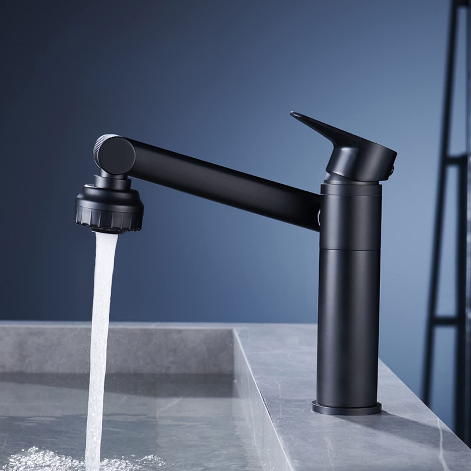 Grifo giratorio de bano para solucionar salpicaduras con agua alta y baja 8