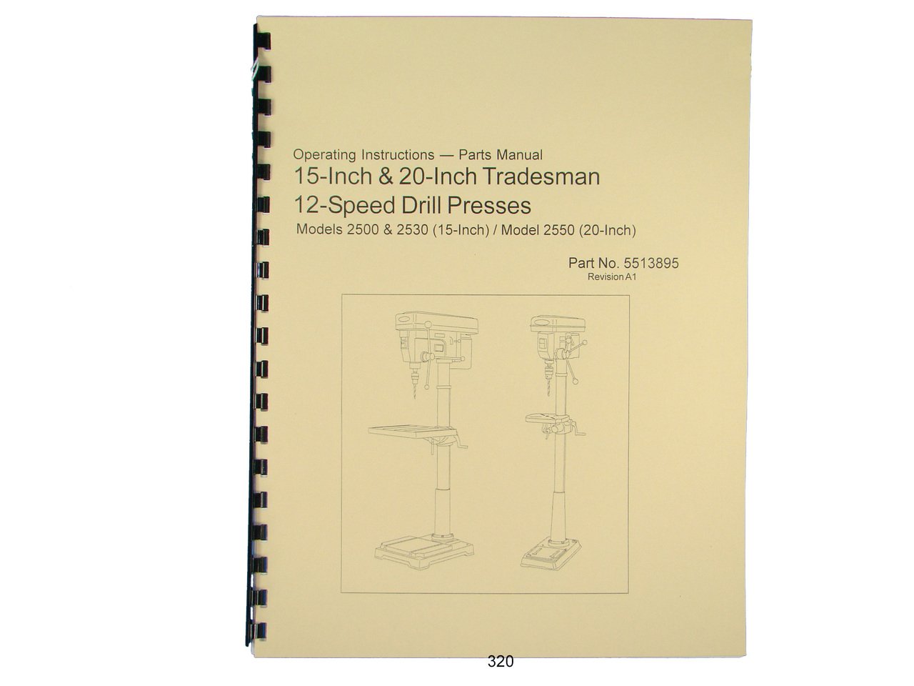 Wilton Model 2500 and 2530 15-inch Drill Press Operating and Parts Manual cover