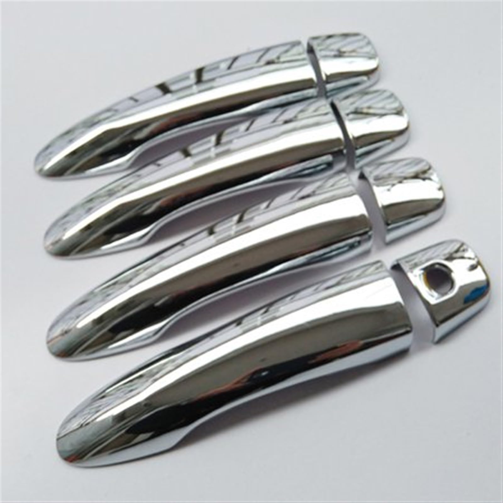 KJHOPY Car Trim Stickers Styling Accessories for Nissan for Qashqai J11 2014-2019 Carbon Fiber Chrome Door Handle Cover Exterior Door Handle(Style4)