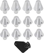 12 Pcs Silver Aluminum Football Cleats M6 (4pcs 14mm & 8pcs 10mm) with Key Compatible for Adidas.