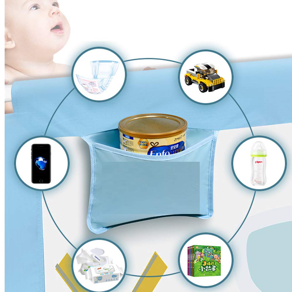 Barandilla de Seguridad para Cuna, Protector de Cama, barandilla anticaídas para Cama Infantil, barandilla de Cuna Vertical elevable, para Cama Individual o matrimonial, Gris, 200