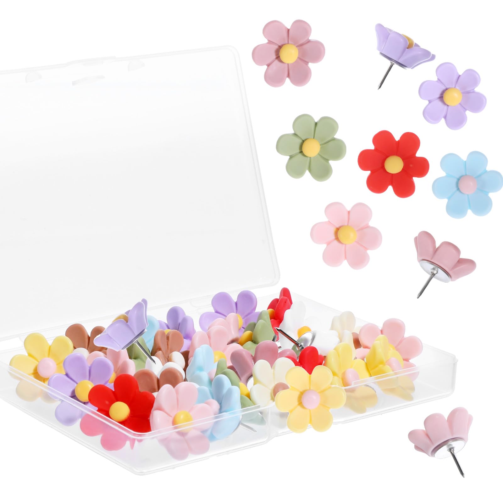 SHENLIU 30 Pcs Flower Pins, 0.5 Inch Floral Thumb Tacks