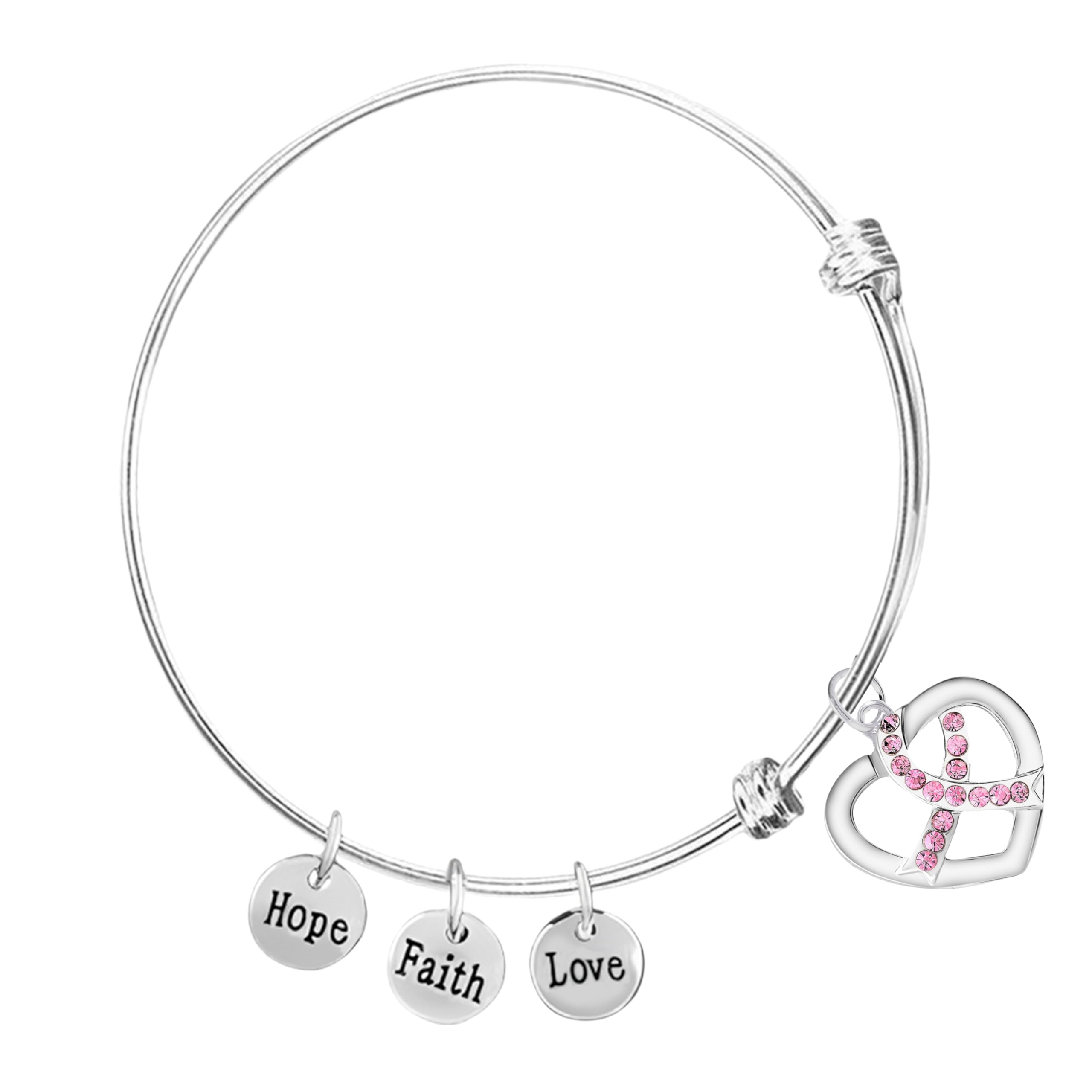 Breast Cancer Awareness Pink Ribbon Bracelets for Fundraising, Charity Walks, and Gifts - Perfect for Breast Cancer Awareness Month