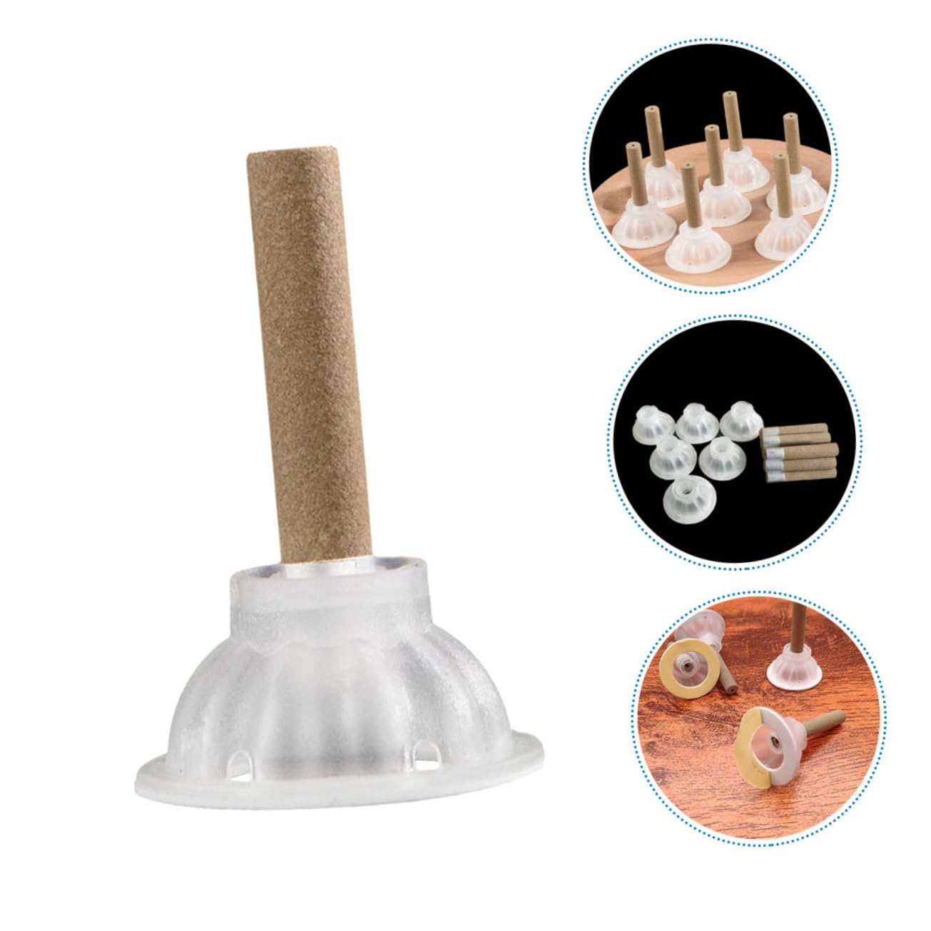 Healvian 200sets Moxa Sticks Fatti Mano Per Moxibustione Con Base Accessori Tradizionali Per Benessere Di Famiglia e Amici Adatti Per Cervicale Dolori Lombari e Menstrual