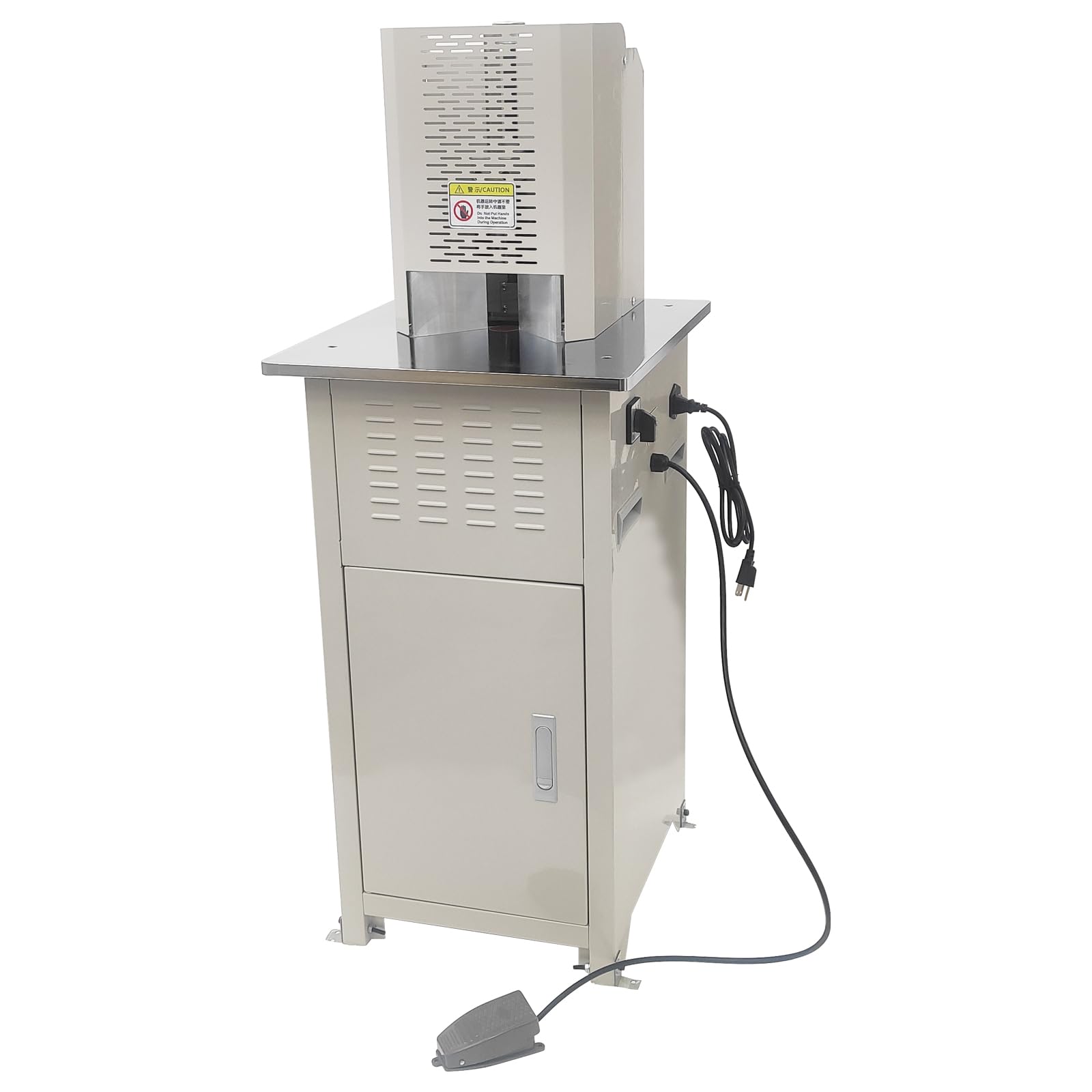 INTSUPERMAI Electric Round Corner Cutter, with Pedal Contrlo, 5 Cutting Blades (R8/R10/R12/R16/R21), 3.15'' Punching Height, 110V/550W, Heavy Duty