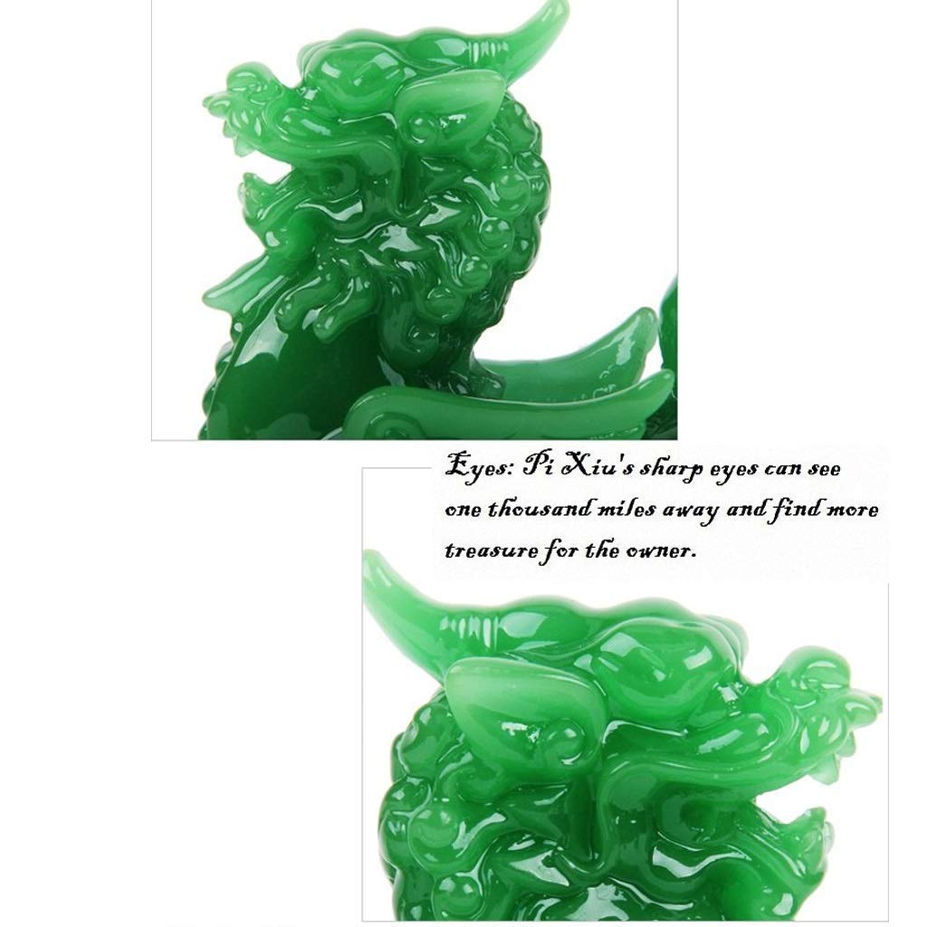 Amazon.co.jp: 仏像 家の装飾 風水グリーン Pi Pi Yao//X X X We富 P Pper像 + 5つのラッキーチャーム 古代の コイン 風水 赤いロープの装飾 (色 : 女性) : ホーム＆キッチン
