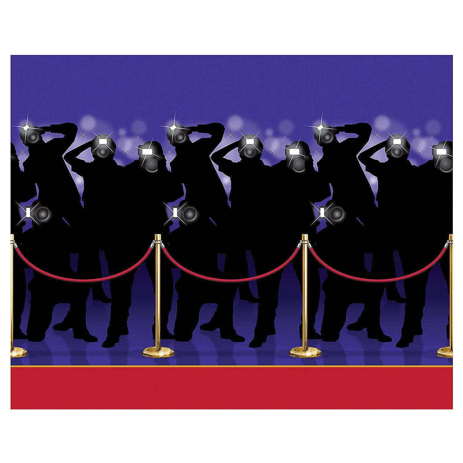 Beistle Paparazzi Photo Backdrop, 4’ x 30’ – Backdrop for Parties, Photo Backdrop, Easy to Adhere Wall Covering, Photography Background, Birthday Backdrop, Hollywood Awards Night