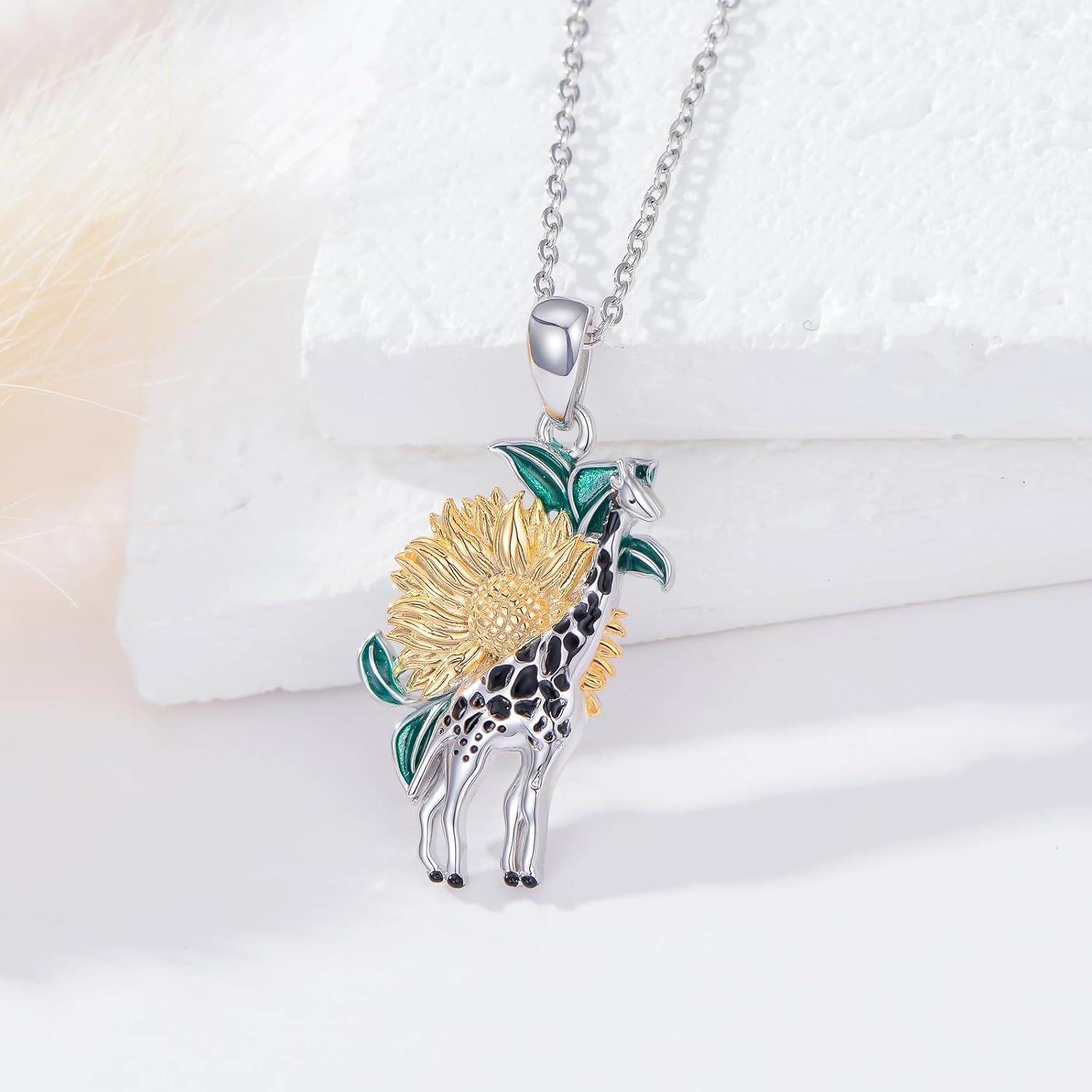 Guinea Pig/Raccoon/Butterfly/Panda/Hummingbird/Giraffe/Rabbit Necklace 925 Sterling Silver Animal Pendant Jewelry Gift for Women Mom - Image 3
