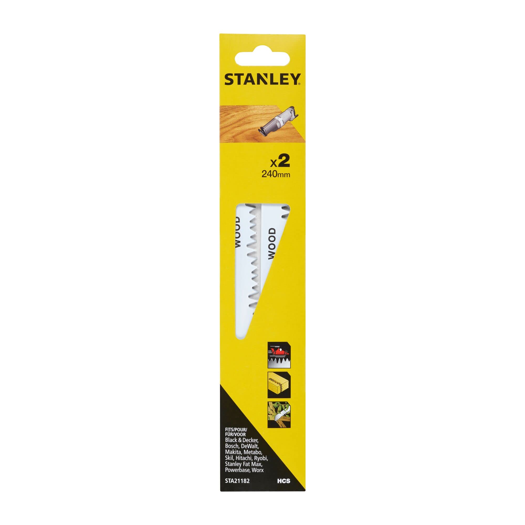 Stanley Black, Gray 2 Hojas Hcs Para Corte Basto