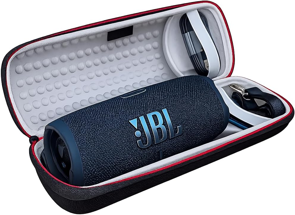 JBL Charge 5 - Portable Waterproof (IP67) Bluetooth Speaker with Powerbank USB Charge Out, 20 Hours Playtime, Partyboost, Including Winguard Protective Travel Case (Bluetooth, Blue)