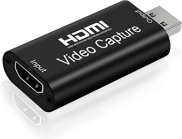 HDMI Video Capture Card, Upgraded 1080p 60fps Capture Card, Cam Link Card Audio Capture Adapter HDMI to USB 2.0 for Gaming, Live Broadcasting, Nintendo Switch, PS3/4, Xbox