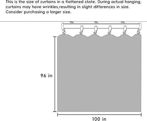 Miniatura 7 de Hoeflife Cortinas divisoras de habitación, cortinas opacas para techo con gancho, cortinas de suelo a prueba de sonido, perfectas para montaje en