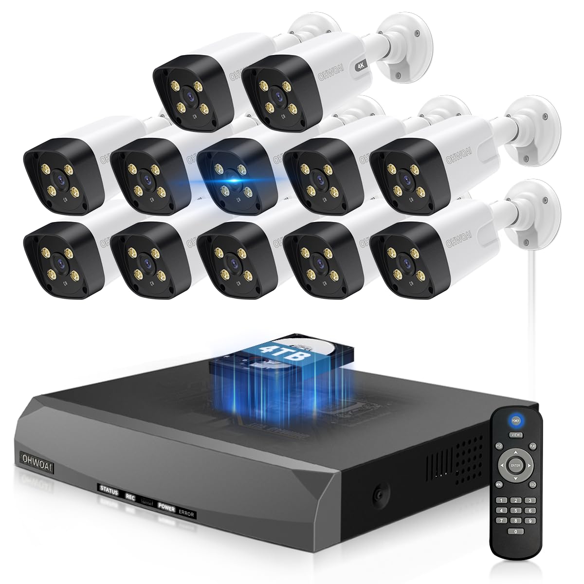 Amazon.co.jp: 【投光威嚇・双方向通話・カラー暗視撮影】OHWOAI POE