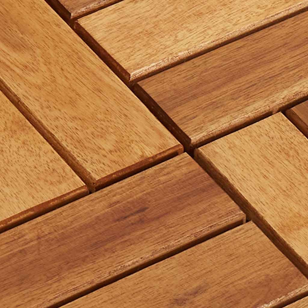 vidaXL 11.8"X11.8" Acacia Decking Tiles in Brown (Set of 20)