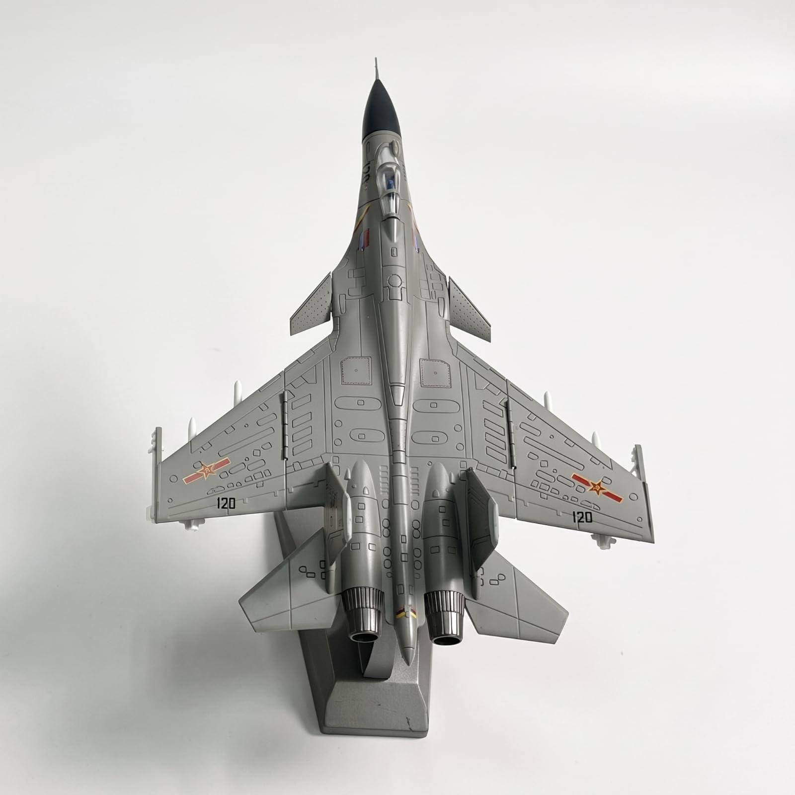 kowaku Riproduzione di Caccia J-15 da Collezione Modellino di Caccia Realistico Modellino Aereo per Vetrina, Giallo