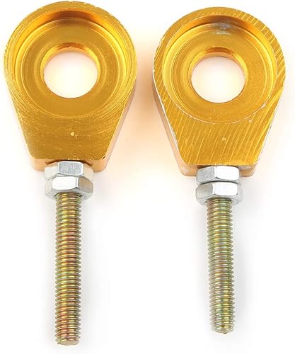 Miniatura 5 de GZYF Tensor de ajuste de eje de cadena trasera para motocicleta china Pit Dirt Bike XR50 CRF50 KLX110 SSR Thumpstar YCF SDG, dorado