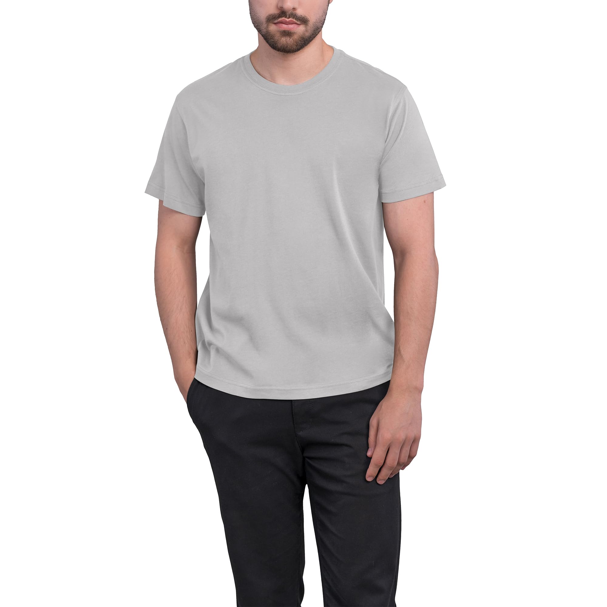 HRM Herren Heavy Luxury Roundneck Tee I Fair Trade T-Shirt Herren mit Rundhalsausschnitt I Nachhaltig & aus 100% Bio-Baumwolle