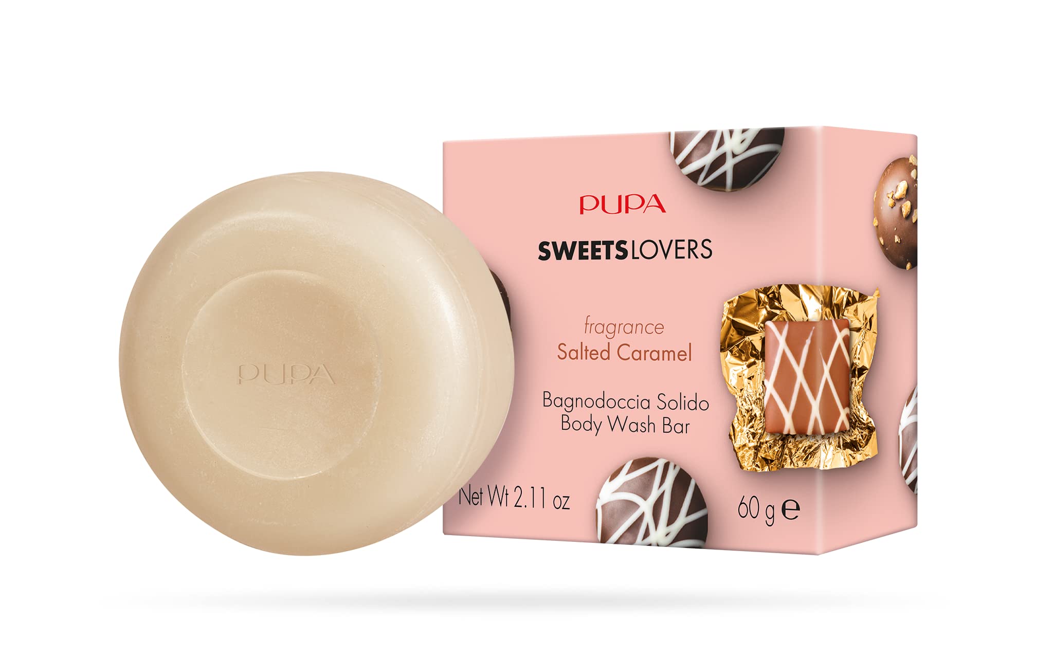 Pupa Sweets Lovers Solid Bath Shower Fragrance Salted Caramel, 60 g, 60 g (Pack of 1)