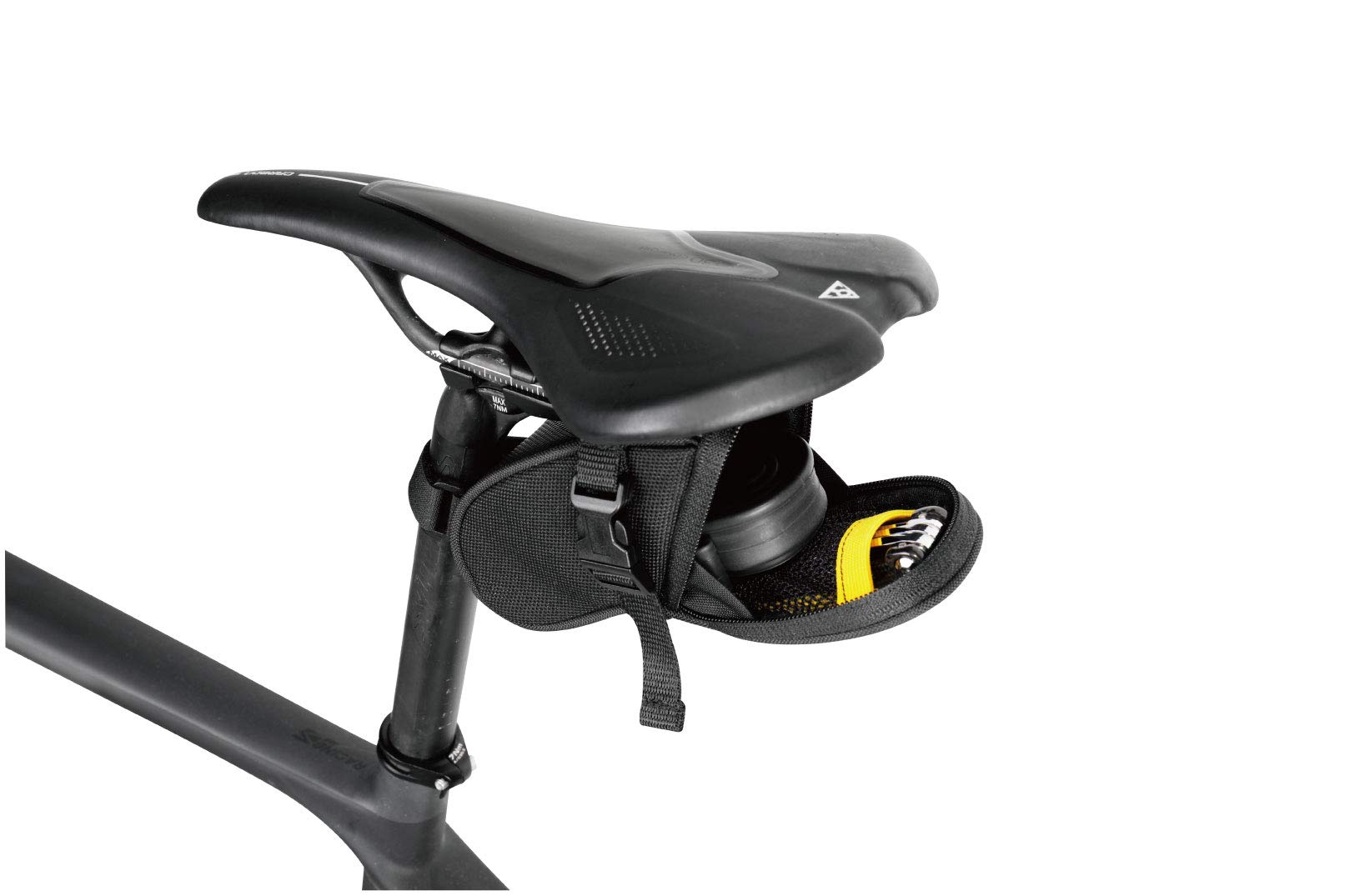 Topeak Aero Wedge Pack Saddle Bag, Strap Fit, Micro, Black,15 x 7.5 x 8 cm/0.41 Litre - Image 4