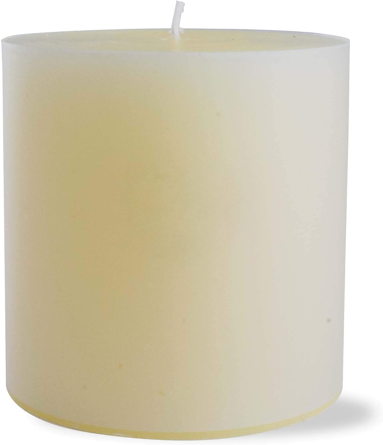 tag Chapel 4X4 Ivory Pillar Paraffin Wax Candle Unscented Drip-Free Long Burning 75 Hours for Home Decor Wedding Parties 4x4 Ivory