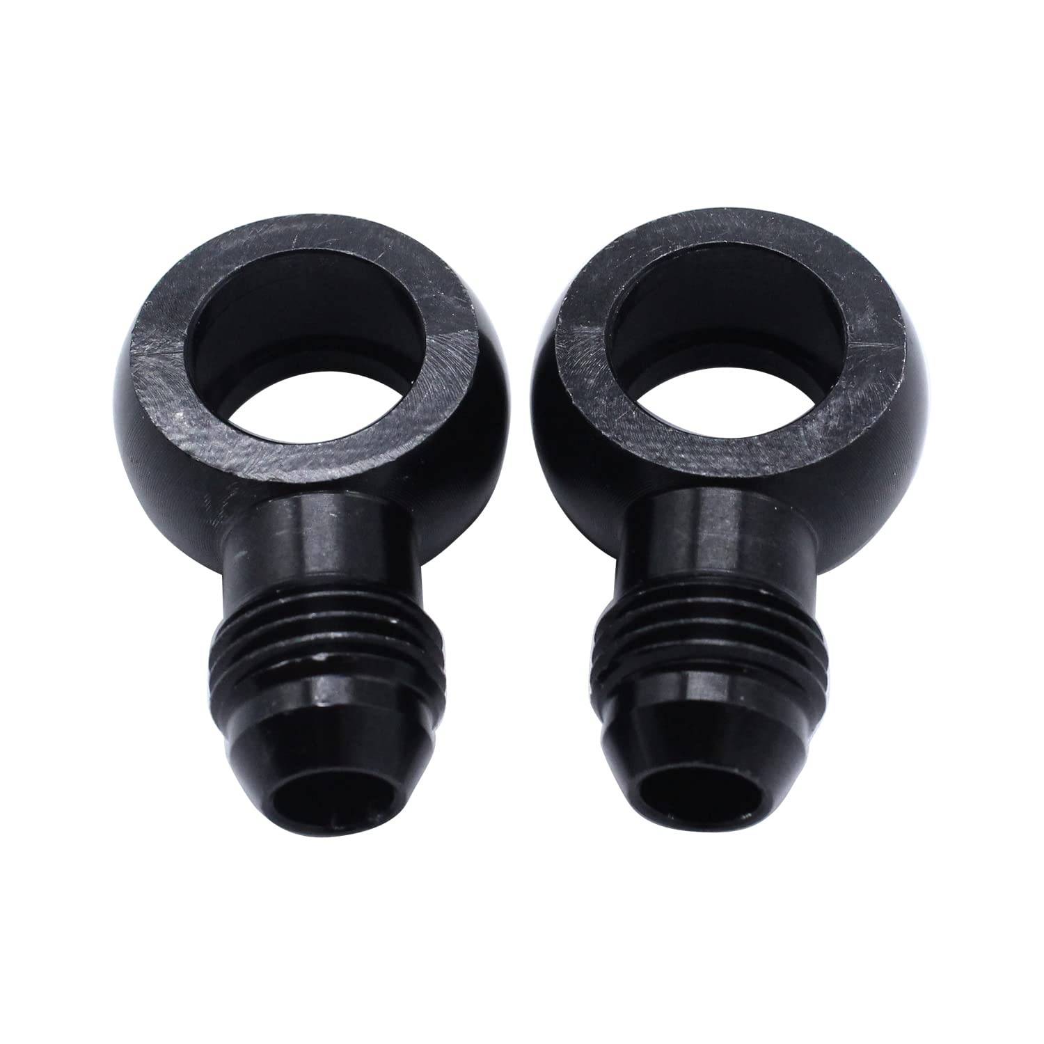 2-Piece 6AN X 1/4NPSM 90 Degree Banjo Fittings For GM 4L80E Transmission Oil Cooler 1997-2010