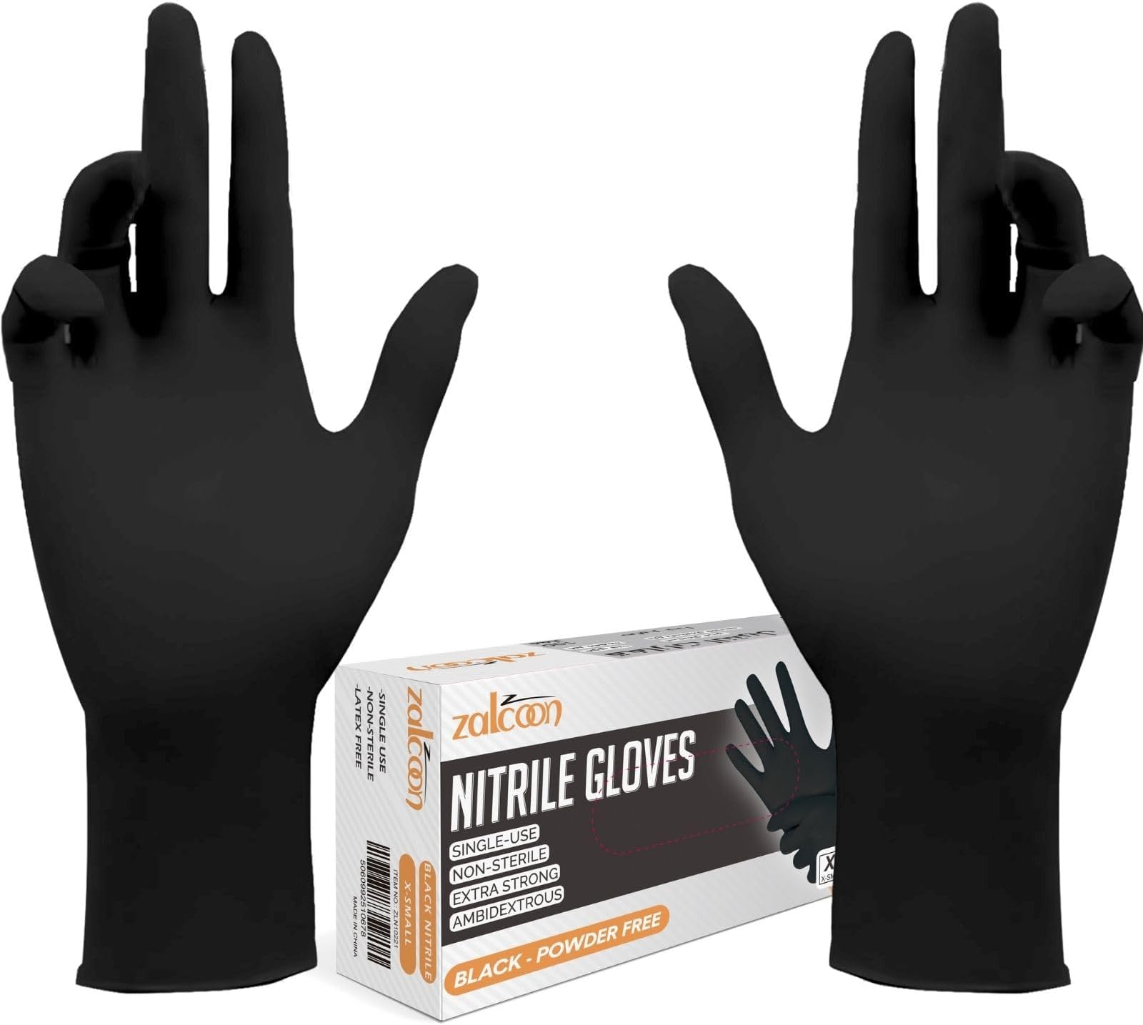 Nitrile Exam Disposable Gloves, Powder Free, Latex Free, Best for Restaurant, Saloon, Kitchen, Cleaning, Food Prep (100 pieces x 1 Pack)