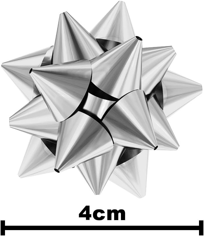 Robelli Pack of 24 Assorted Colour Metallic Gift Bows - 4cm, Multicolor - Image 3