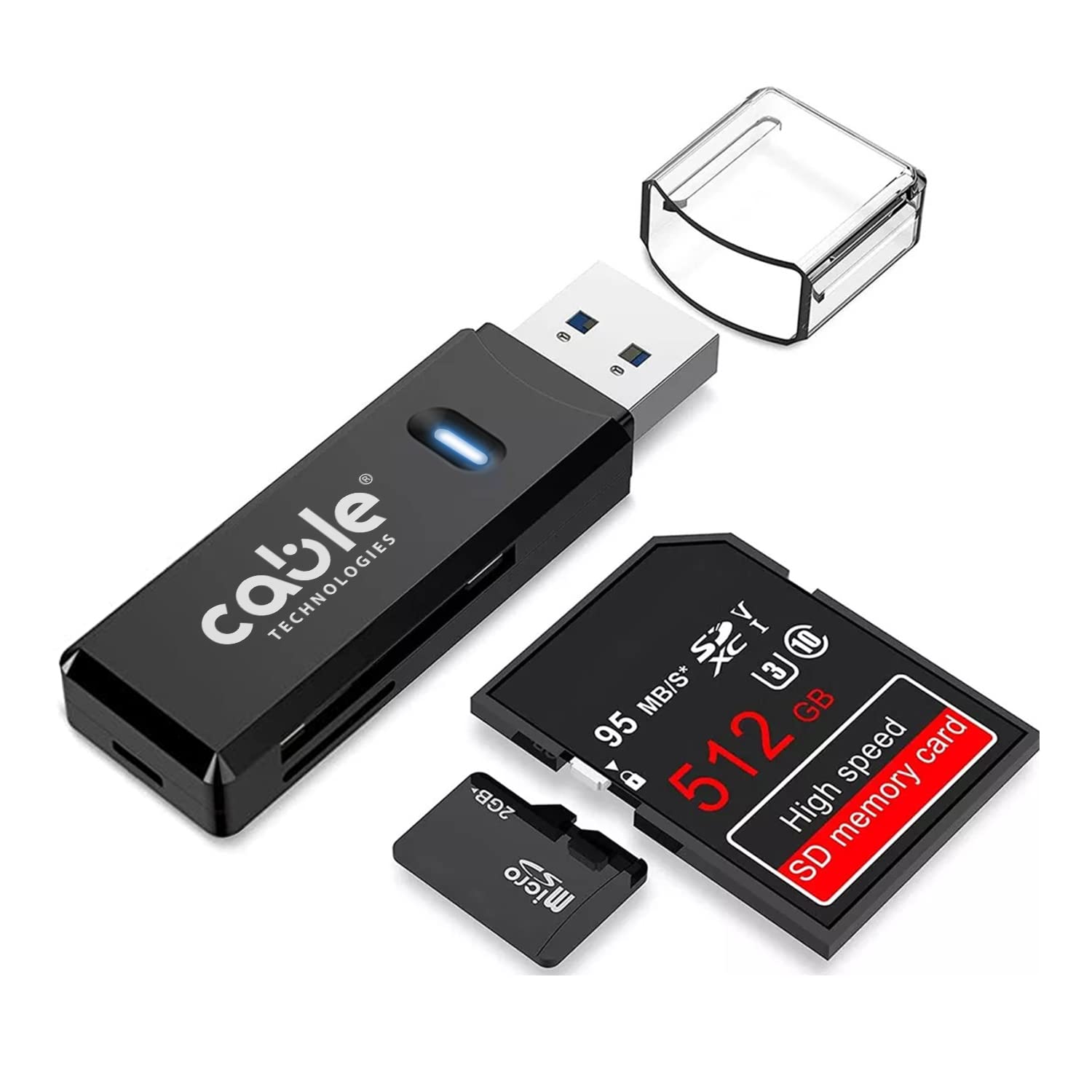 uni USB C Lettore di Schede SD, TF Adattatore eoria icro SD [Thunderbolt 3] per SDXC/SDHC/C