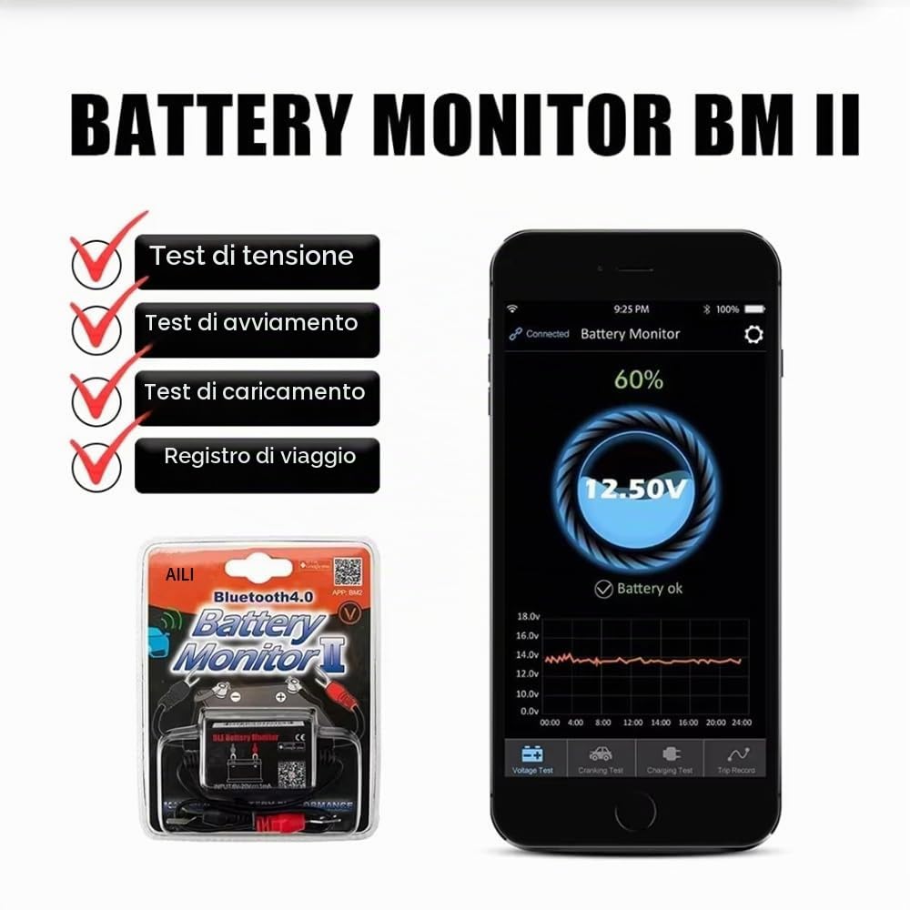 Ampnogy 12 V Bluetooth battery monitor