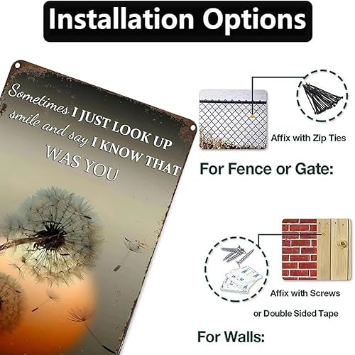 Miniatura 4 de Letreros de metal vintage con citas inspiradoras Sometimes I Just Look Up Smile And Say I Know That Was You para el hogar, granja, bar, cafetería,