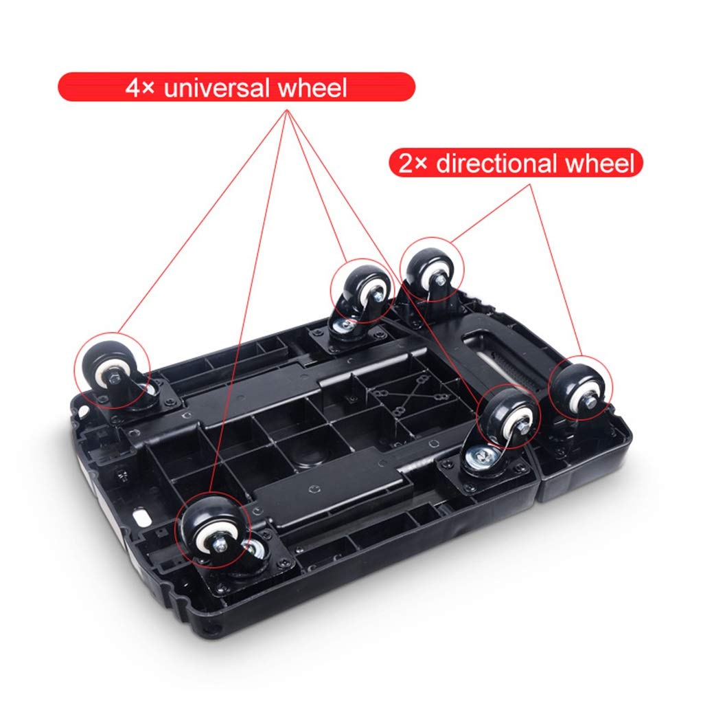 Carrello per la movimentazione / Carrello della spesa, Base allargata, Telescopico e portatile, Carico da 100 kg, Spinta diritta e trazione, per Movimentazione merci, Controllo bagagli