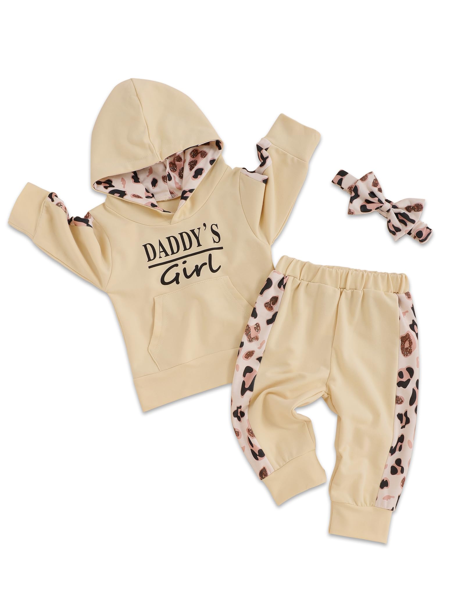 WexuuaBaby Girl Clothes Long Sleeve Hoodie Tops Pants Outfits Infant Toddler Girls Clothing Sets