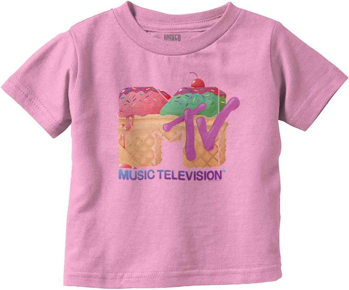 Retro MTV Ice Cream Sundae Logo Toddler Boy Girl T Shirt