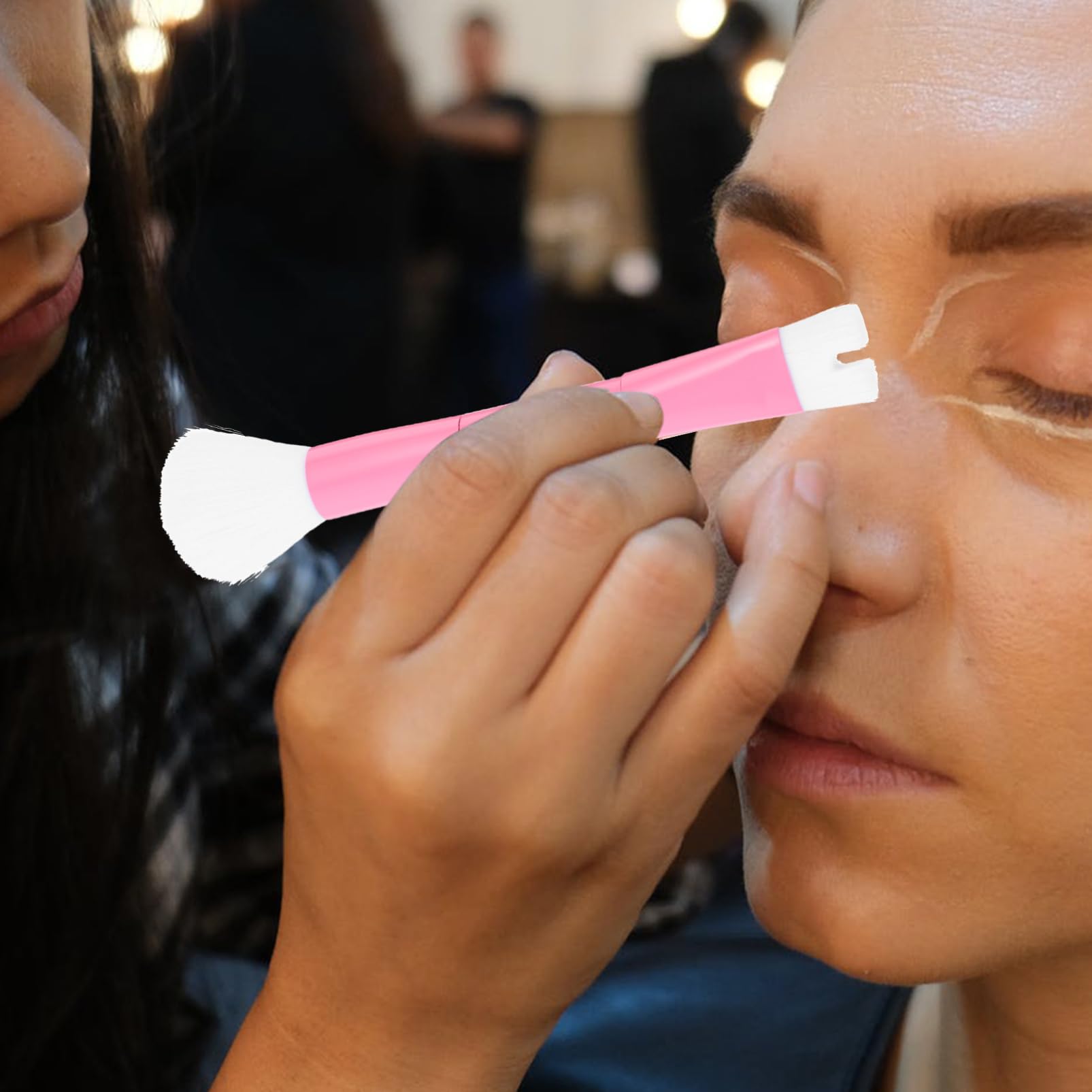 Didiseaon Highlighter Brush Makeup Double Sided Makeup Brush Cosmetics for Women