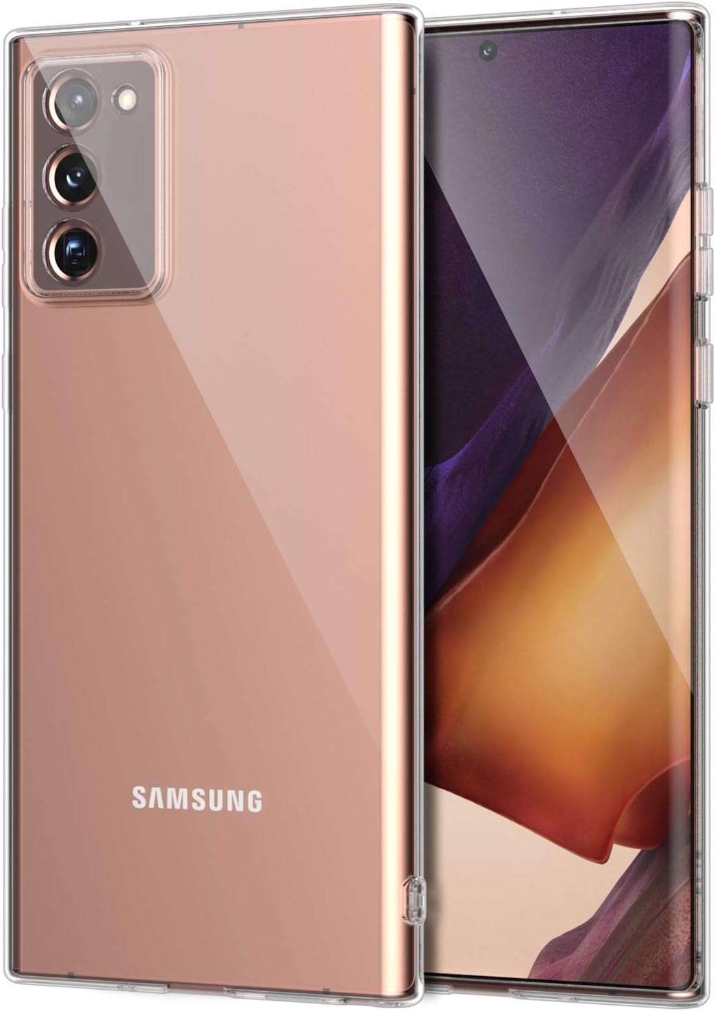 Shamo's for Galaxy Note 20 Case, Crystal Clear Case [Shock Absorption] Cover TPU Rubber Gel [Anti Scratch] Transparent Clear Back Case, Soft Silicone, TPU
