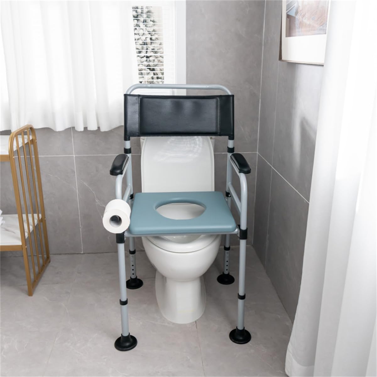 Folding Bedside Commode Chair, Portable Toilet,Bathroom Chair – Bedside Commode Chair for Toilet – Toilet Seat & Shower Chair – Raised Toilet Seat with Handles 23